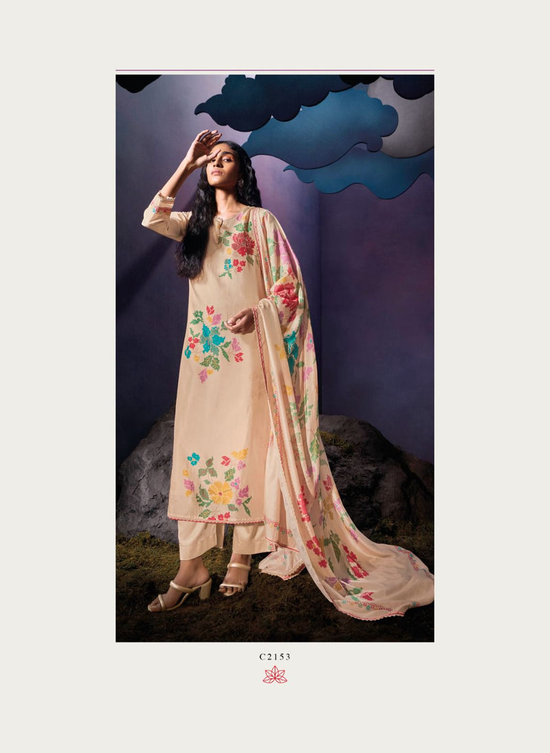 Ganga Suit Aashrut Pure Bemberg Russian Silk Handwork Salwar Kameez