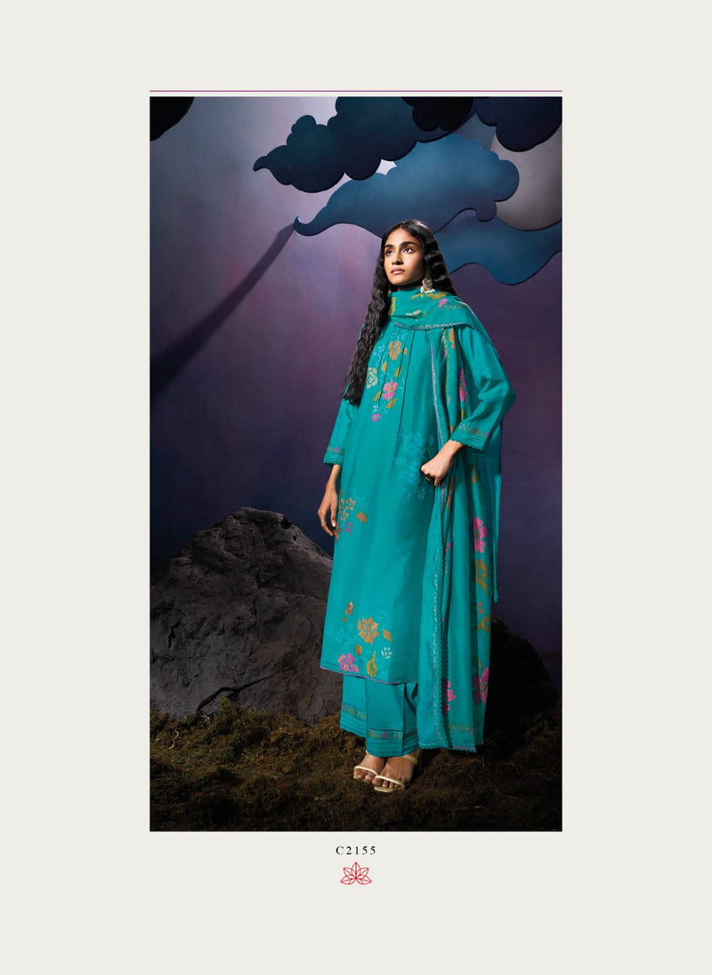 Ganga Suit Aashrut Pure Bemberg Russian Silk Handwork Salwar Kameez