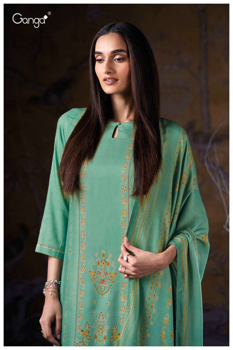 Ganga Fashion Aralyn 3788 Premium Wool Pashmina Embroidered Work Salwar Suit