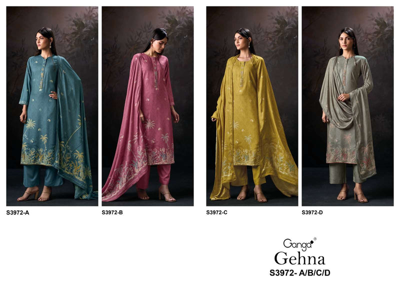 Ganga Fashion Gehna 3972 Premium Pashmina Embroidered Salwar Kameez