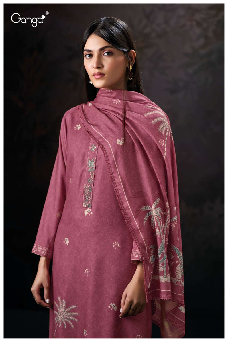 Ganga Fashion Gehna 3972 Premium Pashmina Embroidered Salwar Kameez