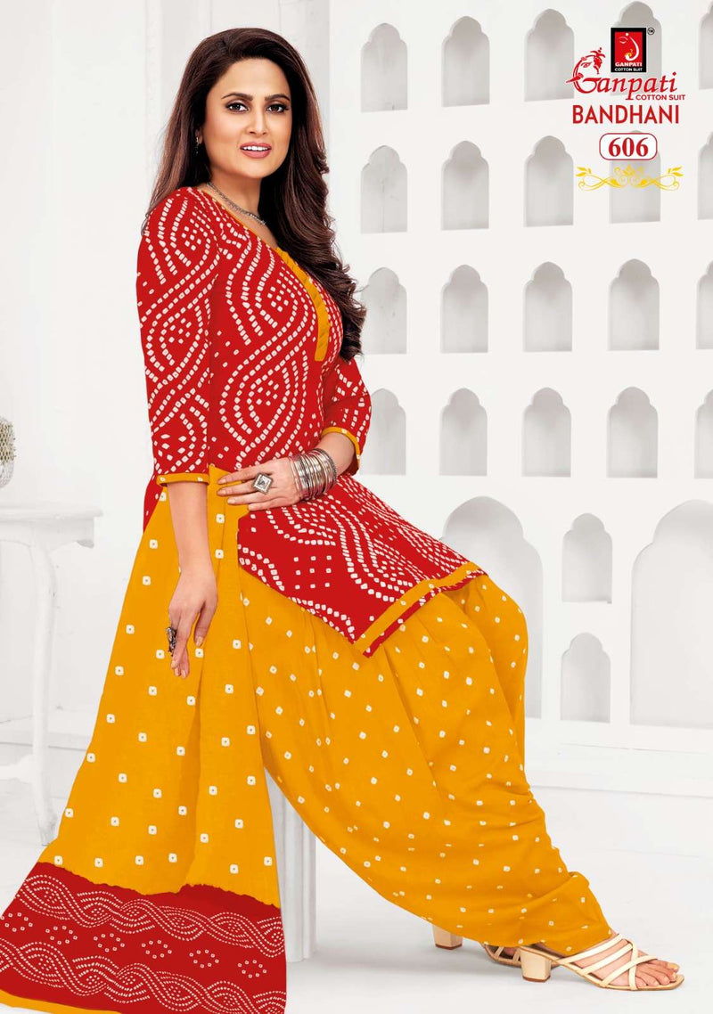 Ganpati Bandhani Vol 15 Cotton Fancy Daily Wear Patiyala Salwar Suit