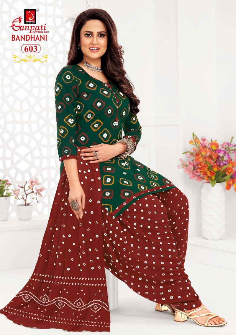 Ganpati Bandhani Vol 15 Cotton Fancy Daily Wear Patiyala Salwar Suit