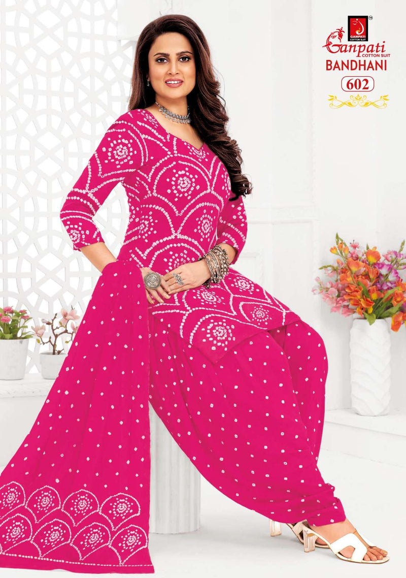 Ganpati Bandhani Vol 15 Cotton Fancy Daily Wear Patiyala Salwar Suit