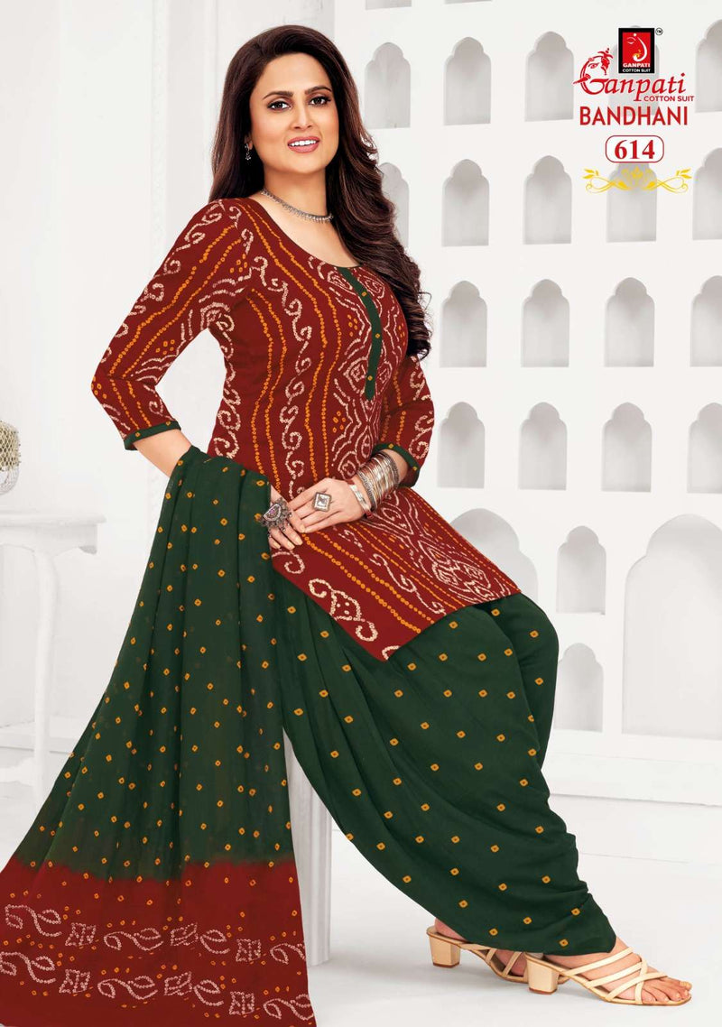 Ganpati Bandhani Vol 15 Cotton Fancy Daily Wear Patiyala Salwar Suit