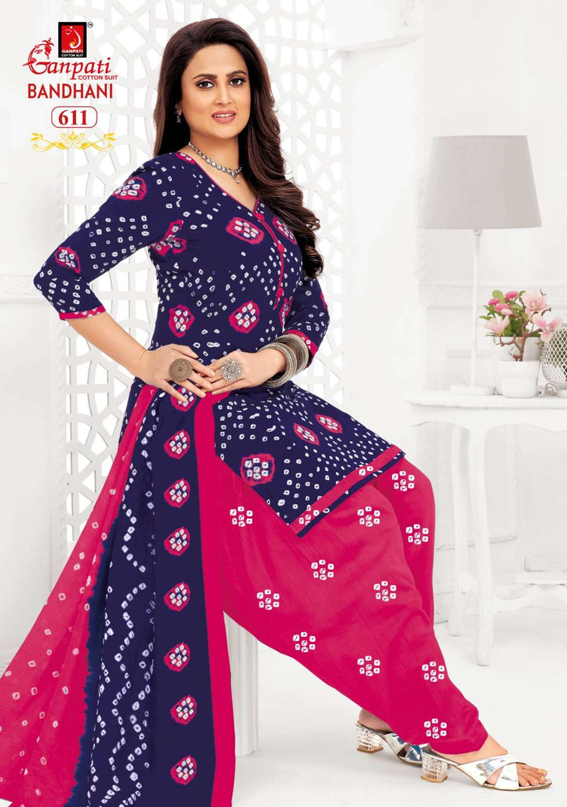 Ganpati Bandhani Vol 15 Cotton Fancy Daily Wear Patiyala Salwar Suit