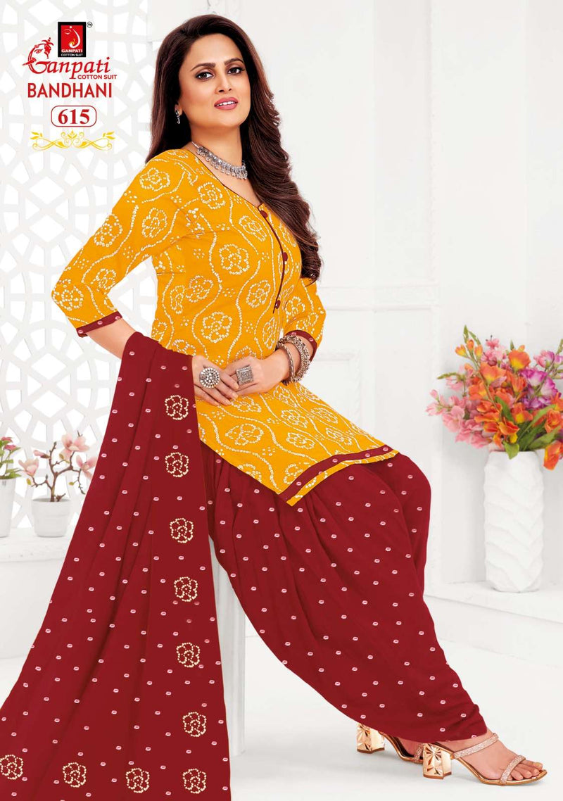 Ganpati Bandhani Vol 15 Cotton Fancy Daily Wear Patiyala Salwar Suit