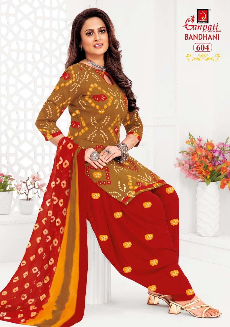 Ganpati Bandhani Vol 15 Cotton Fancy Daily Wear Patiyala Salwar Suit