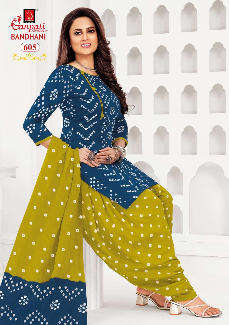 Ganpati Bandhani Vol 15 Cotton Fancy Daily Wear Patiyala Salwar Suit