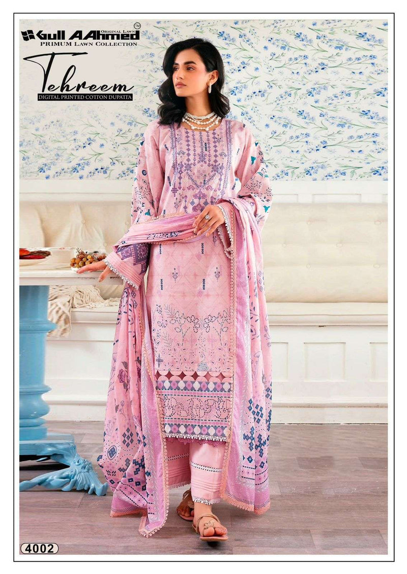 Gull Aahmed Tehreem Vol 4 Pure Lawn Cotton Printed Karachi Suit