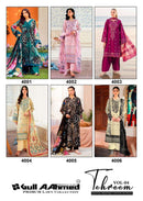 Gull Aahmed Tehreem Vol 4 Pure Lawn Cotton Printed Karachi Suit