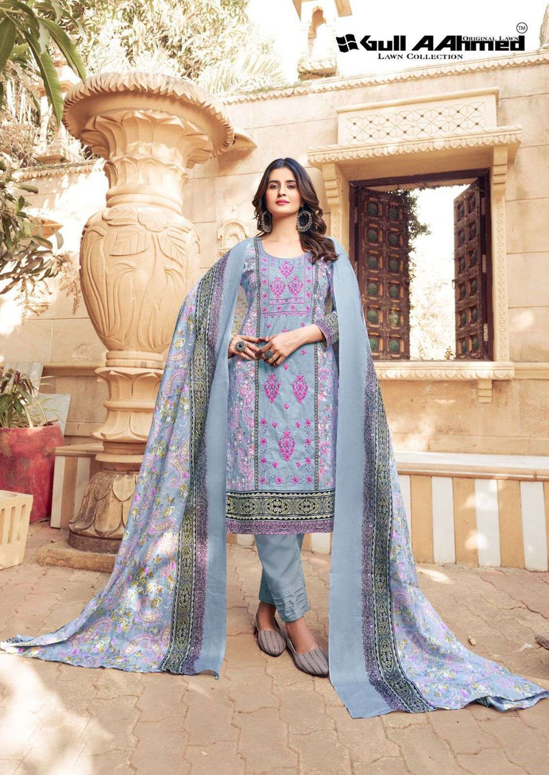 Gull Ahmed Bin Saeed Embroidered Collection Vol 3 Cotton With Self Embroidery Salwar Kameez