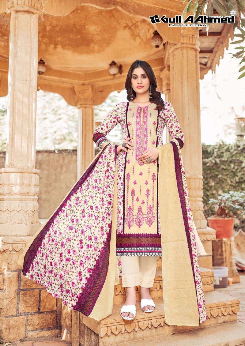 Gull Ahmed Bin Saeed Embroidered Collection Vol 3 Cotton With Self Embroidery Salwar Kameez