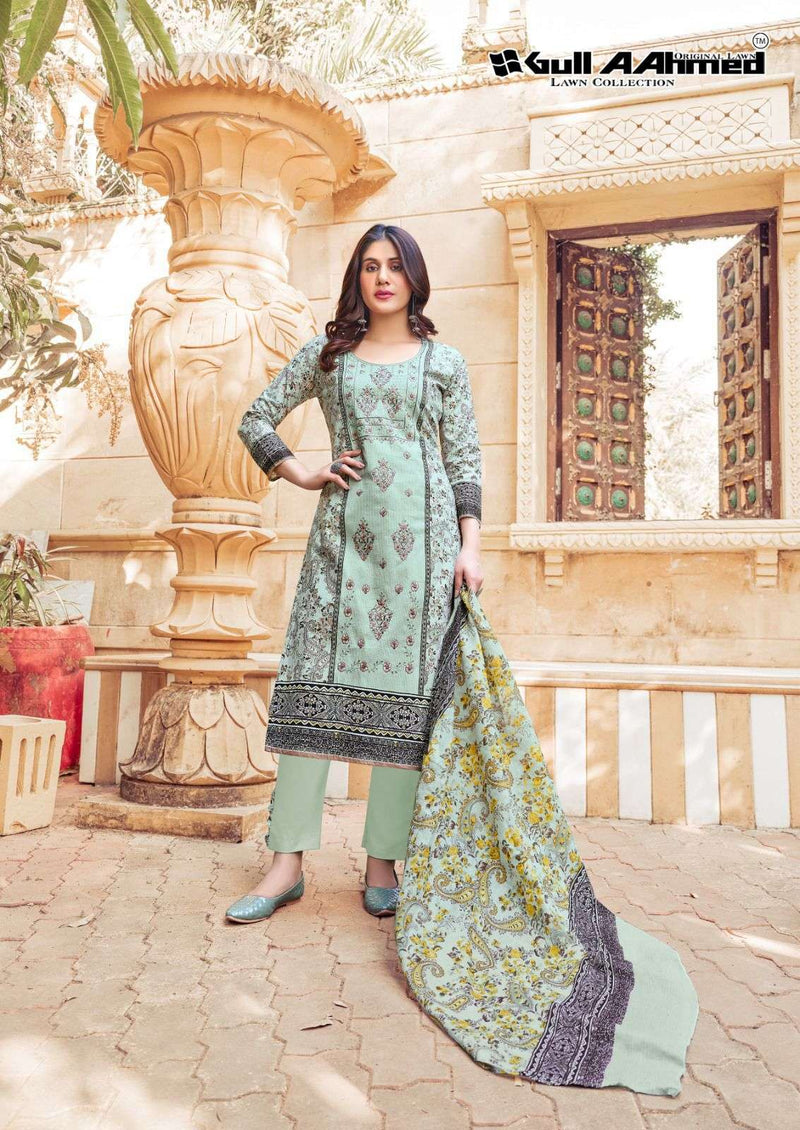 Gull Ahmed Bin Saeed Embroidered Collection Vol 3 Cotton With Self Embroidery Salwar Kameez