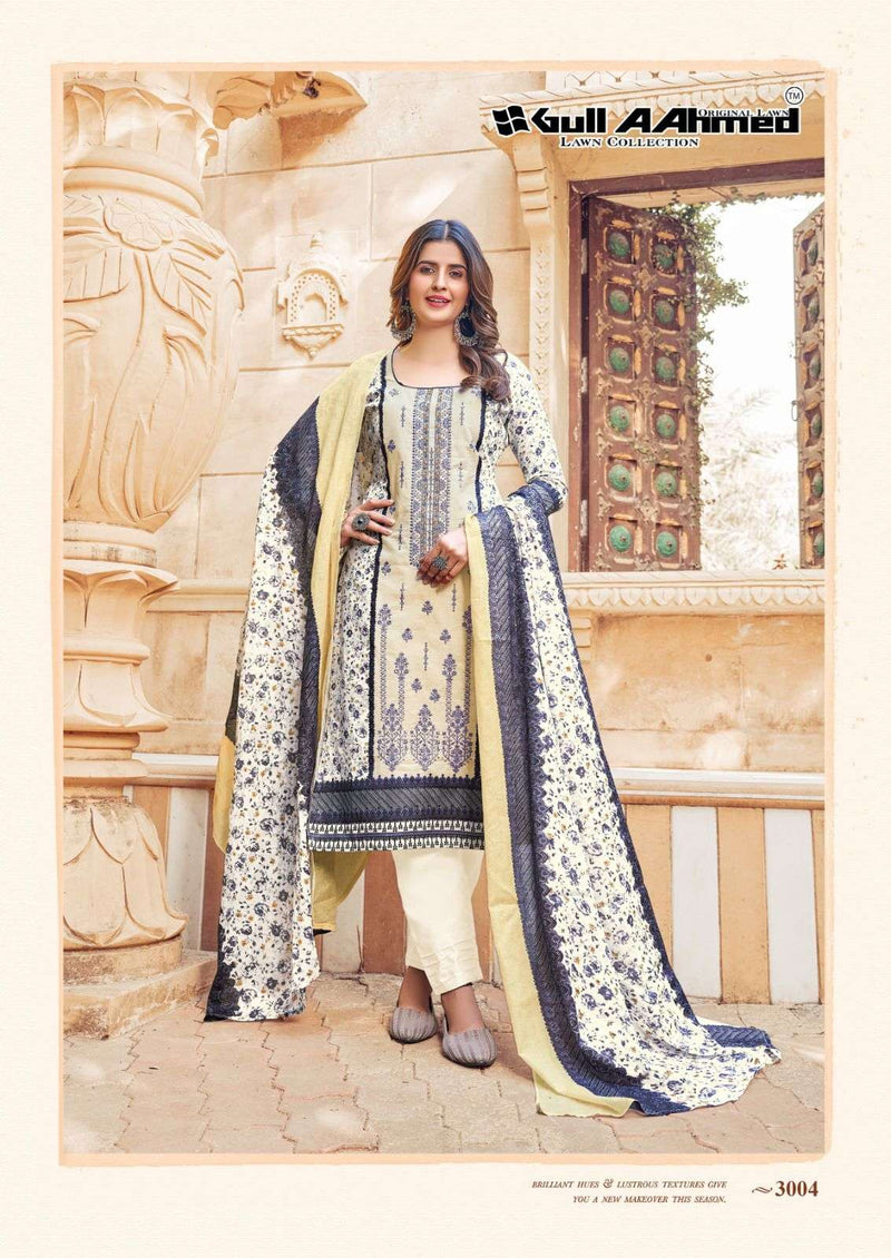 Gull Ahmed Bin Saeed Embroidered Collection Vol 3 Cotton With Self Embroidery Salwar Kameez