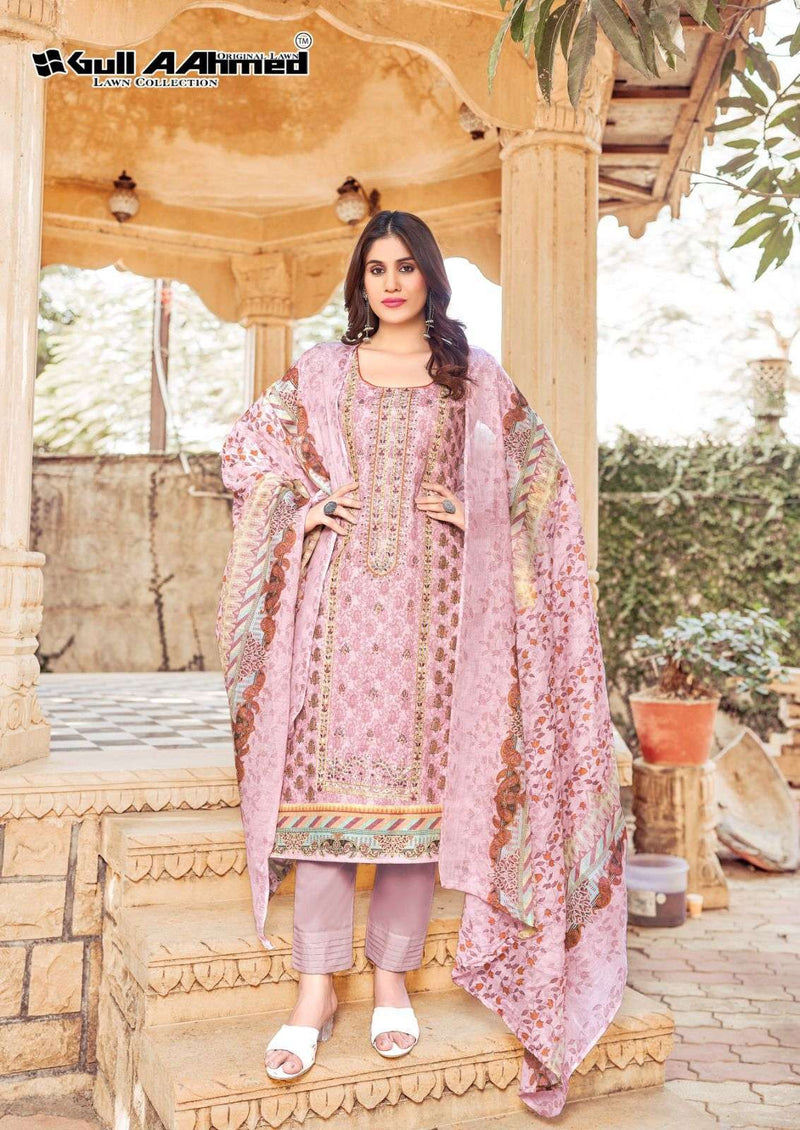 Gull Ahmed Bin Saeed Embroidered Collection Vol 3 Cotton With Self Embroidery Salwar Kameez