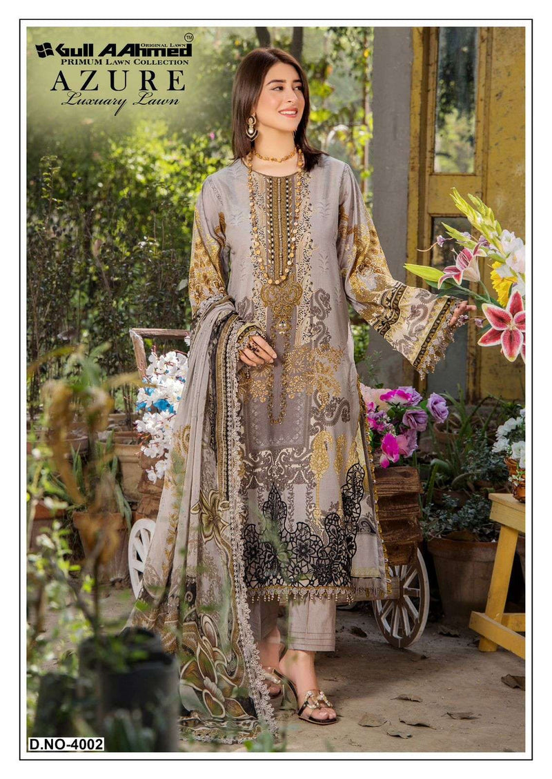 Gull Ahmed Lawn Azure Vol-04 – Pure Cambridge Collection with Mal Mal Dupatta
