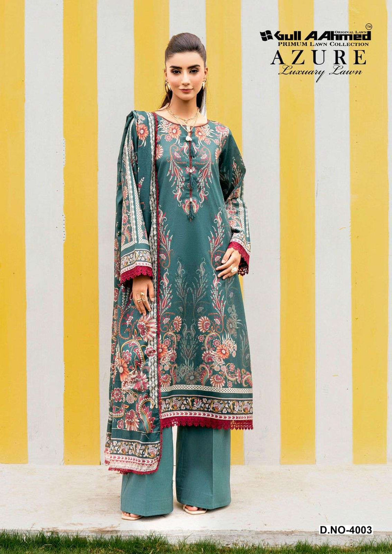 Gull Ahmed Lawn Azure Vol-04 – Pure Cambridge Collection with Mal Mal Dupatta