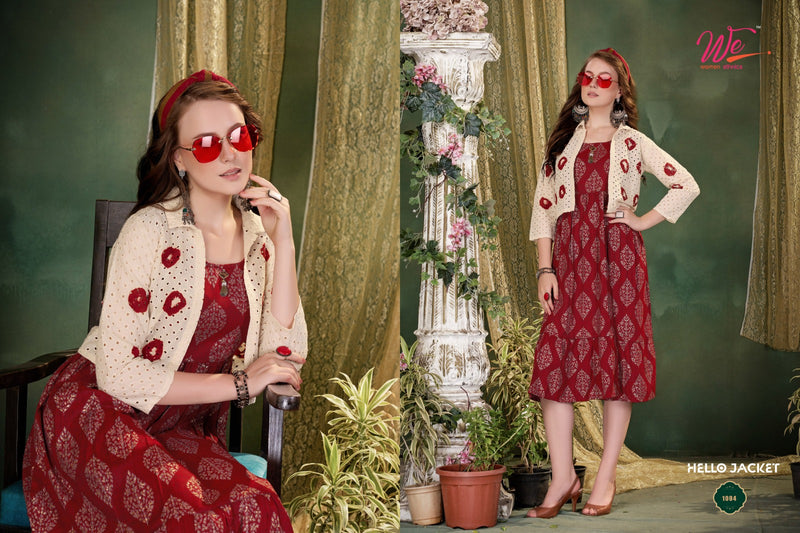 We Woman Ethnics Hello Jacket Fancy Kurti With koti Collection