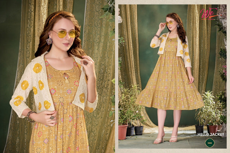 We Woman Ethnics Hello Jacket Fancy Kurti With koti Collection