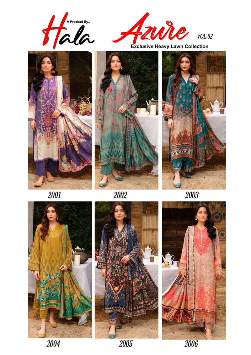 Hala Azure Vol 2 Lawn Cotton Printed Casual Wear Salwar Kameez