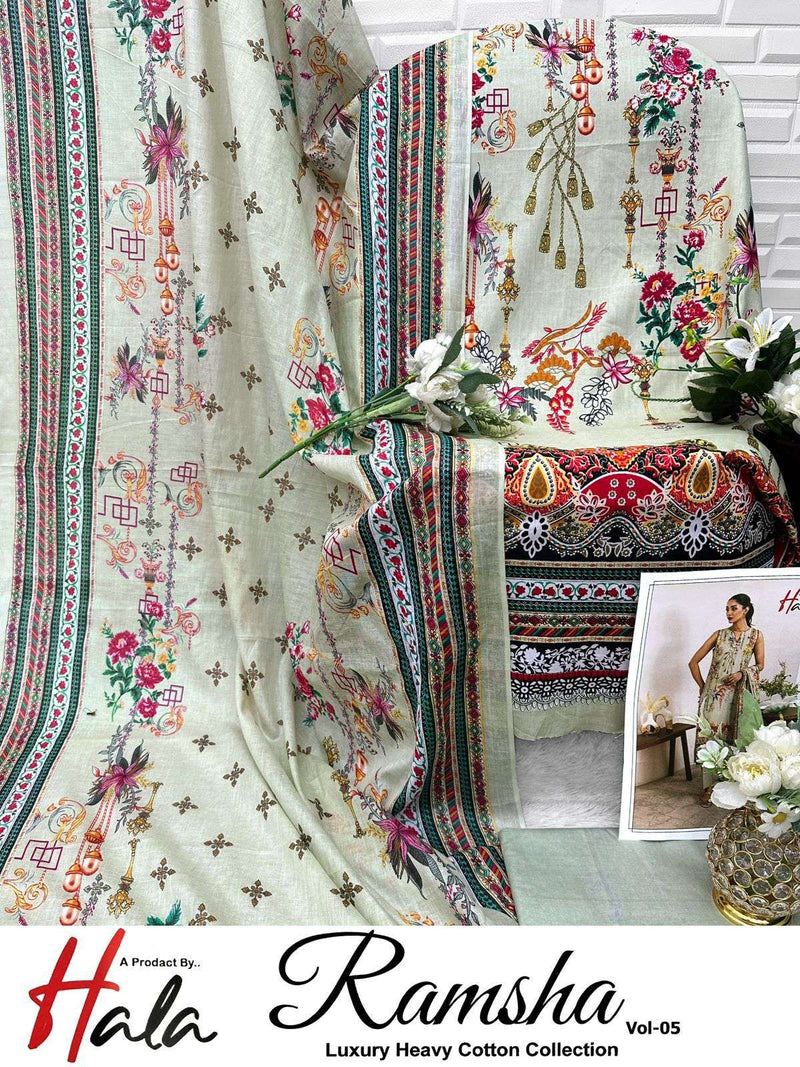 Hala Ramsha Vol 5 Pure Cotton Printed Casual Wear Salwar Suit