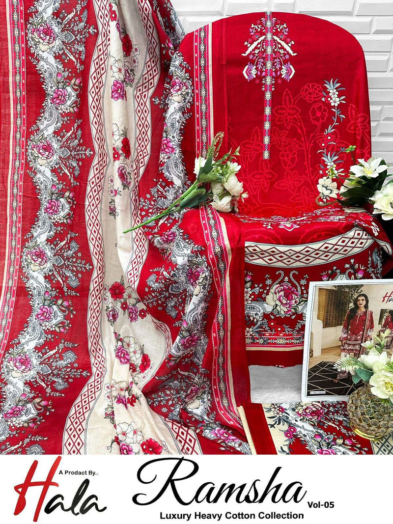 Hala Ramsha Vol 5 Pure Cotton Printed Casual Wear Salwar Suit