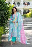 Harshit Fashion Summer Saga Vol 4 Pure Cotton Diamond Work Salwar Suit