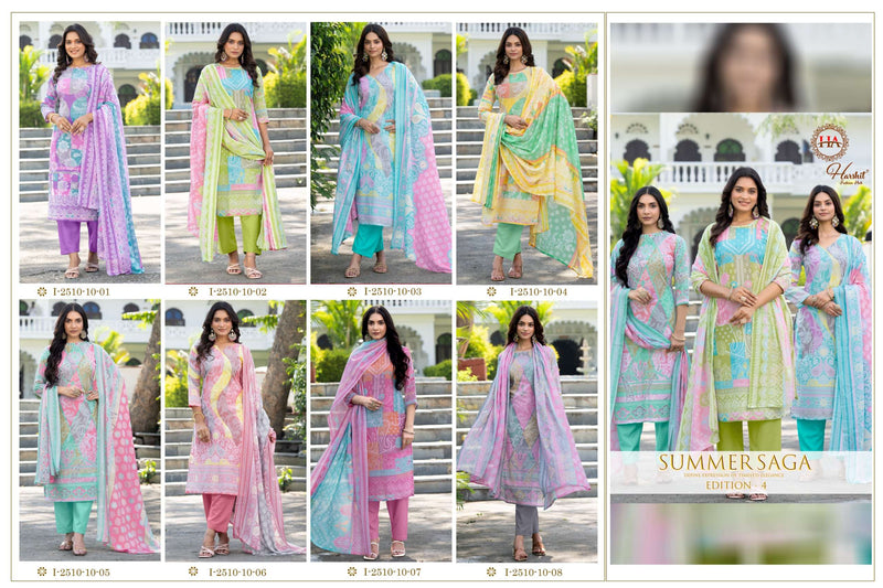 Harshit Fashion Summer Saga Vol 4 Pure Cotton Diamond Work Salwar Suit