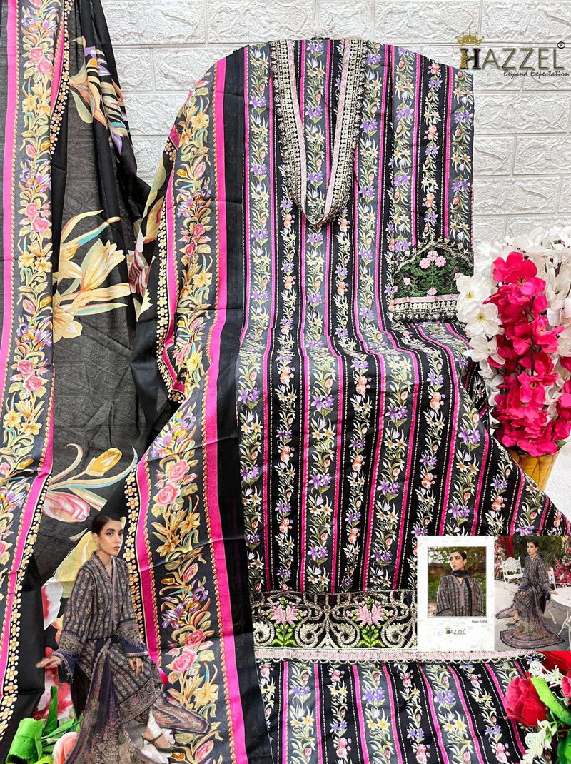 Hazzel Firdous Queens Court Vol 12 Cotton Print With Exclusive Embroidery Patches Salwar Kameez