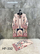 Hoor Tex Co Ord Set Satin Digital Printed Pret Kurti