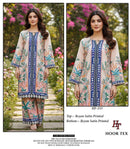 Hoor Tex Co Ord Set Satin Digital Printed Pret Kurti