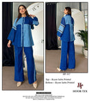 Hoor Tex Co Ord Set Satin Digital Printed Pret Kurti