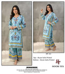 Hoor Tex Co Ord Set Satin Digital Printed Pret Kurti