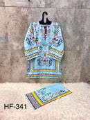 Hoor Tex Co Ord Set Satin Digital Printed Pret Kurti