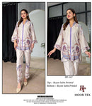Hoor Tex Co Ord Set Satin Digital Printed Pret Kurti