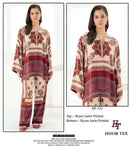 Hoor Tex Co Ord Set Satin Digital Printed Pret Kurti