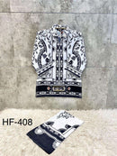 Hoor Tex Co Ord Set Satin Digital Printed Pret Kurti