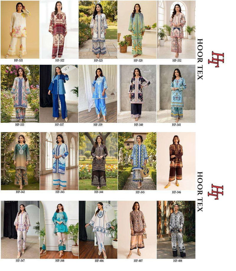 Hoor Tex Co Ord Set Satin Digital Printed Pret Kurti