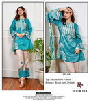 Hoor Tex Co Ord Set Satin Digital Printed Pret Kurti