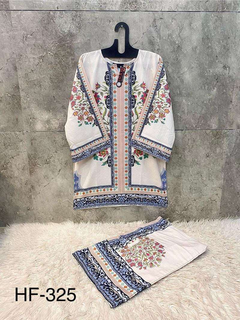 Hoor Tex Co Ord Set Satin Digital Printed Pret Kurti