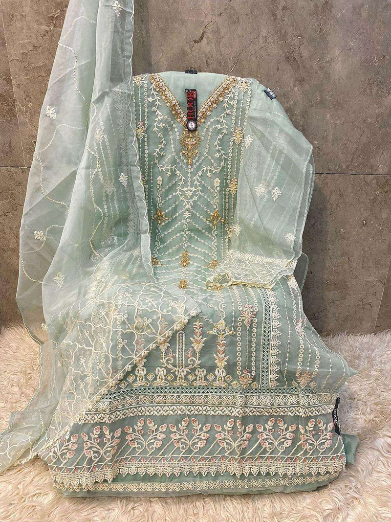 Hoor Tex Dno OR 89 ABCD Heavy Organza  Embroidered Designer Pret Kurti