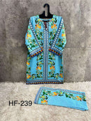 Hoor Tex HF 239-405 Rayon Satin Imported Printed Co-Ord Set