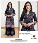 Hoor Tex HF 239-405 Rayon Satin Imported Printed Co-Ord Set