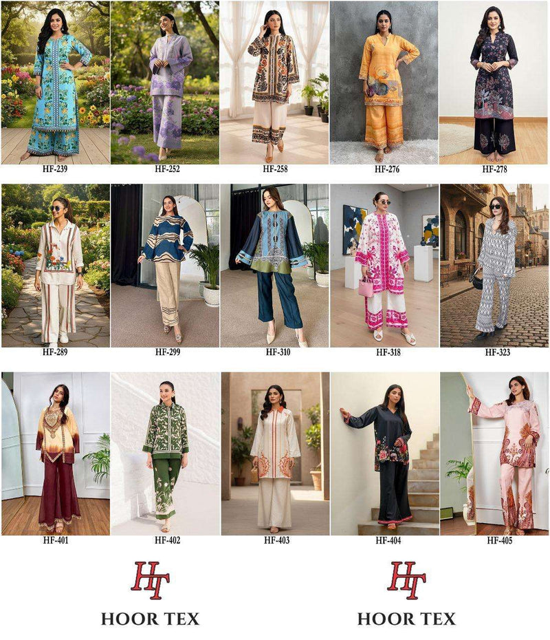 Hoor Tex HF 239-405 Rayon Satin Imported Printed Co-Ord Set