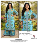 Hoor Tex HF 239-405 Rayon Satin Imported Printed Co-Ord Set