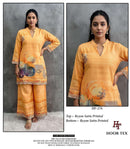 Hoor Tex HF 239-405 Rayon Satin Imported Printed Co-Ord Set