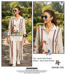 Hoor Tex HF 239-405 Rayon Satin Imported Printed Co-Ord Set