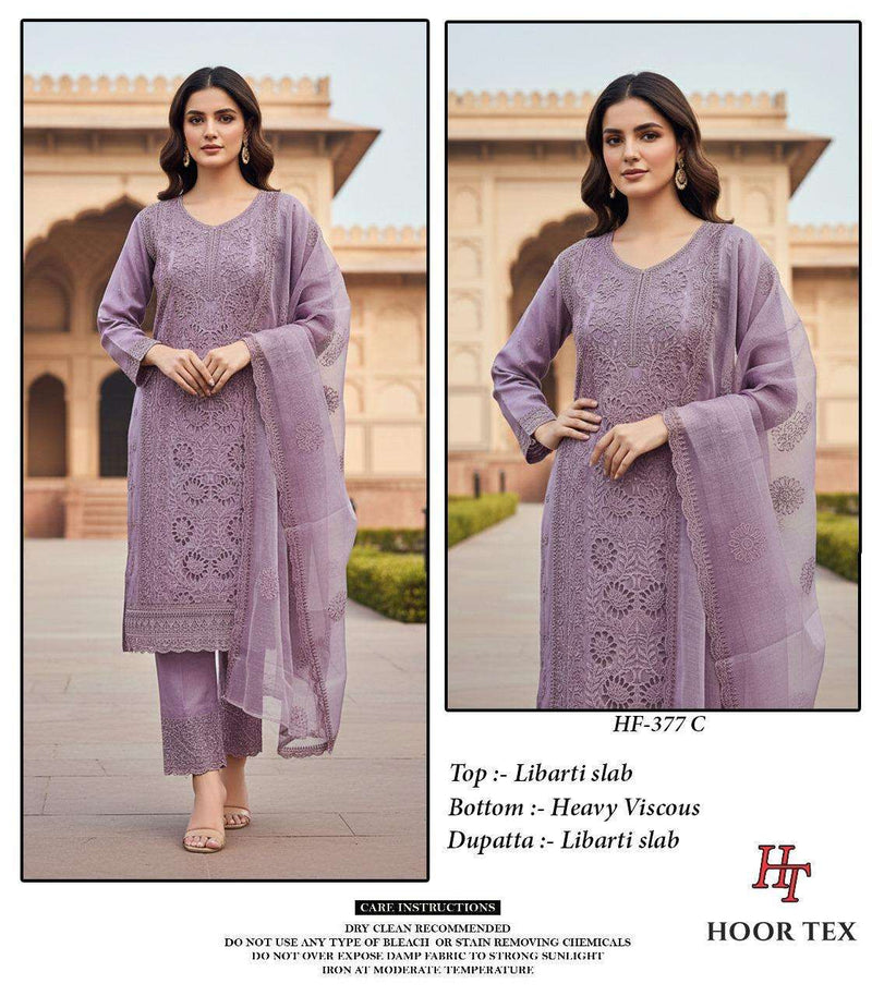Hoor Tex HF 377 Fancy Designer Work Embroidered Readymade Pakistani Suit