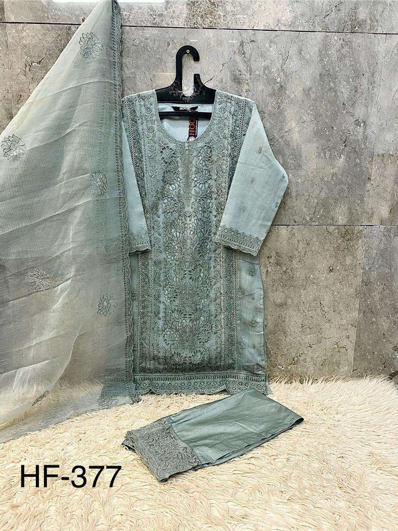 Hoor Tex HF 377 Fancy Designer Work Embroidered Readymade Pakistani Suit